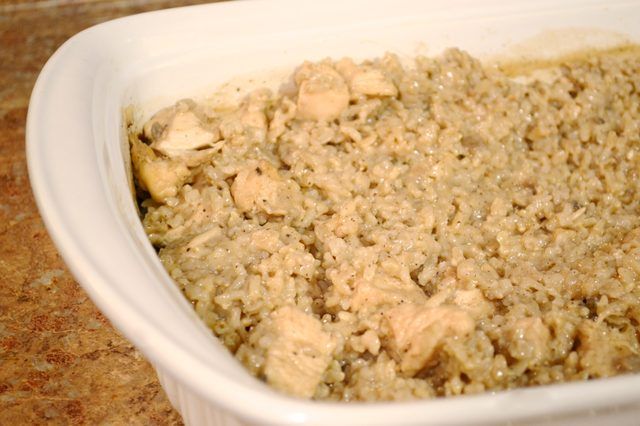 Baked Chicken & Rice Avec Soupe aux champignons