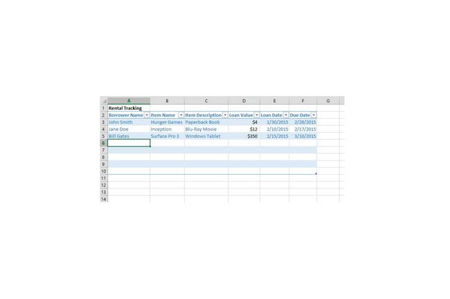 Créez des tableaux dans Excel pour vous aider à organiser les données importantes.