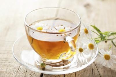 Camomille fleur et le thé